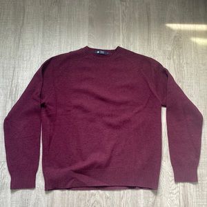 J. Crew, Size XL Maroon Lambswool Sweater